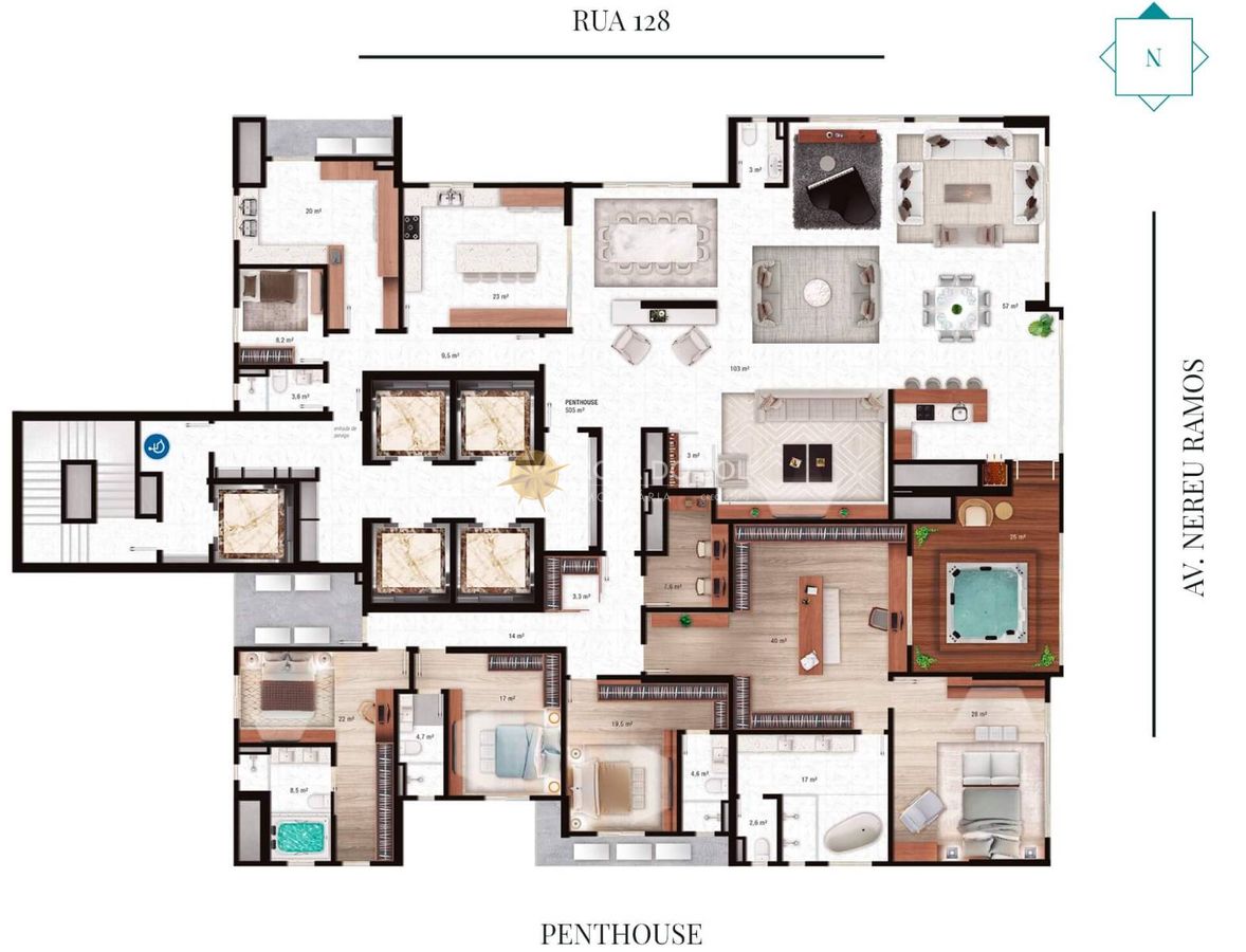 La Rocca Penthouse com 4 suítes e 5 vagas no Centro de Itapema — foto 28
