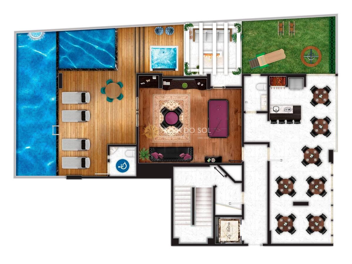 Residencial La Victoria apartamento 3 Suítes e 3 Vagas em Meia Praia Itapema SC