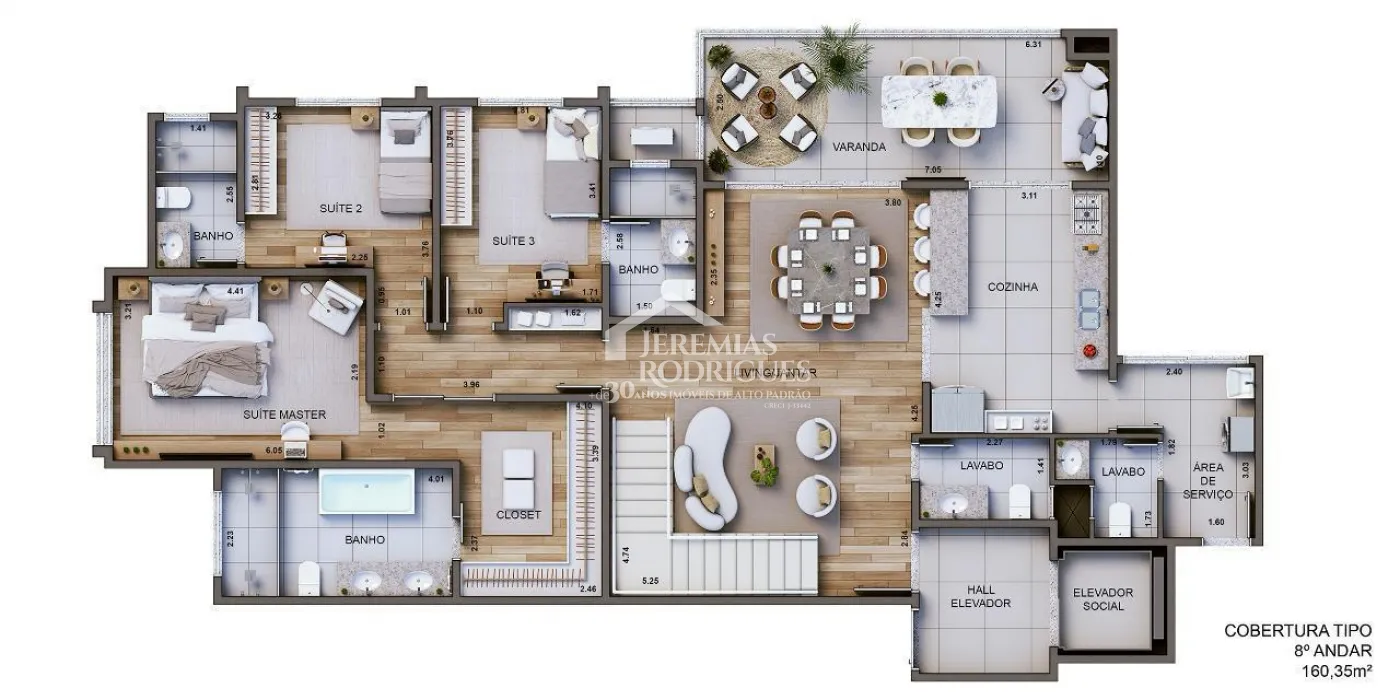 Apartamentos em construção à venda, a partir de 160 m² no Edifício Princesa Leopoldina, em Pindamonhangaba/SP.