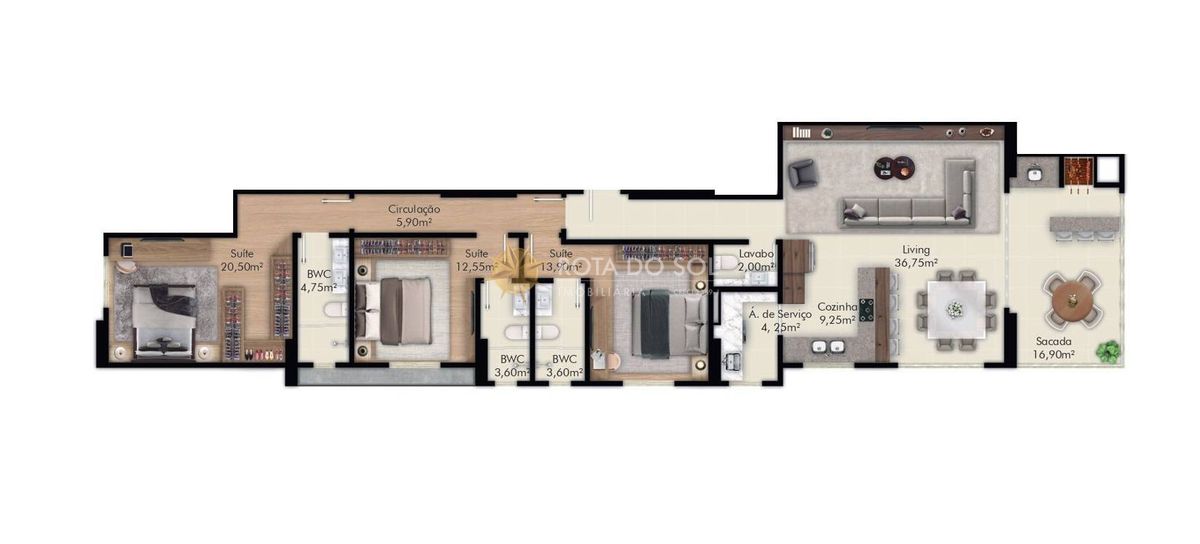 Miraggio del Mare Apartamento 3 Suítes Meia Praia Itapema SC