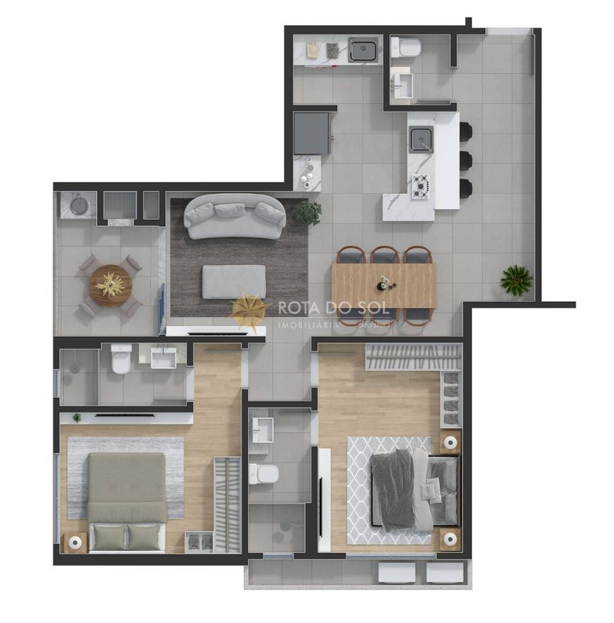 Quest apartamento com 2 suítes e 2 vagas no Perequê — foto 15